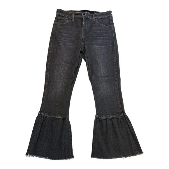 Lucky Brand High Rise Cropped Ruffle Flare Jean Size 0/25 - Picture 4 of 7